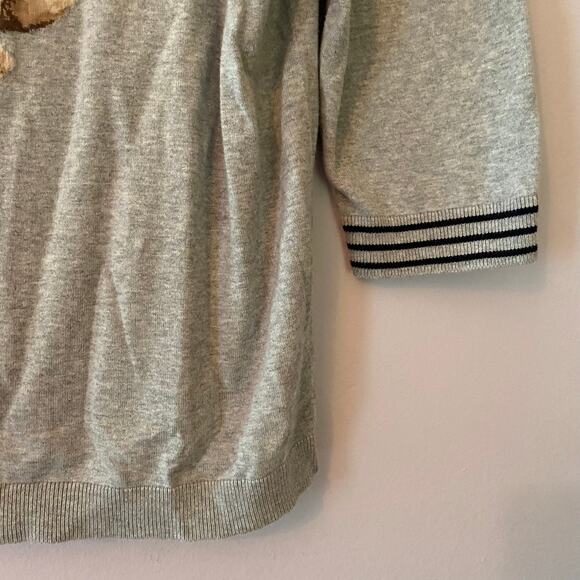 Talbots Plus Gray Knit Frenchie 3/4 Sleeve Sweater Crewneck Pullover Women's 1X - Picture 5 of 10